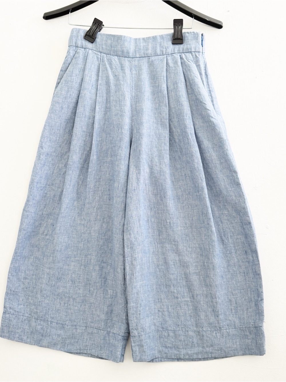 NEW GAP chambray Wide-Leg Linen Pants SIZE 6